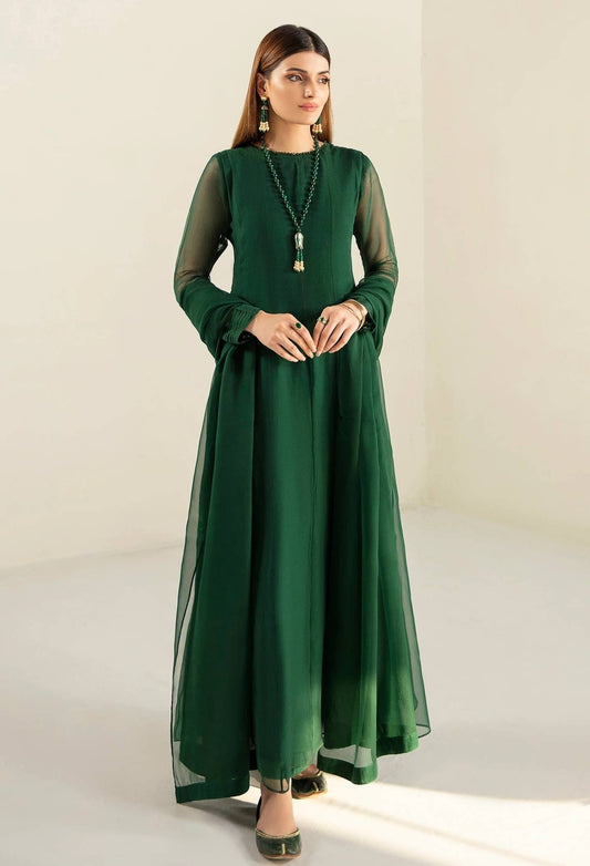 PLAIN CHIFFON FROCK with Trouser.  Pakistani ready to wear. 2 pc