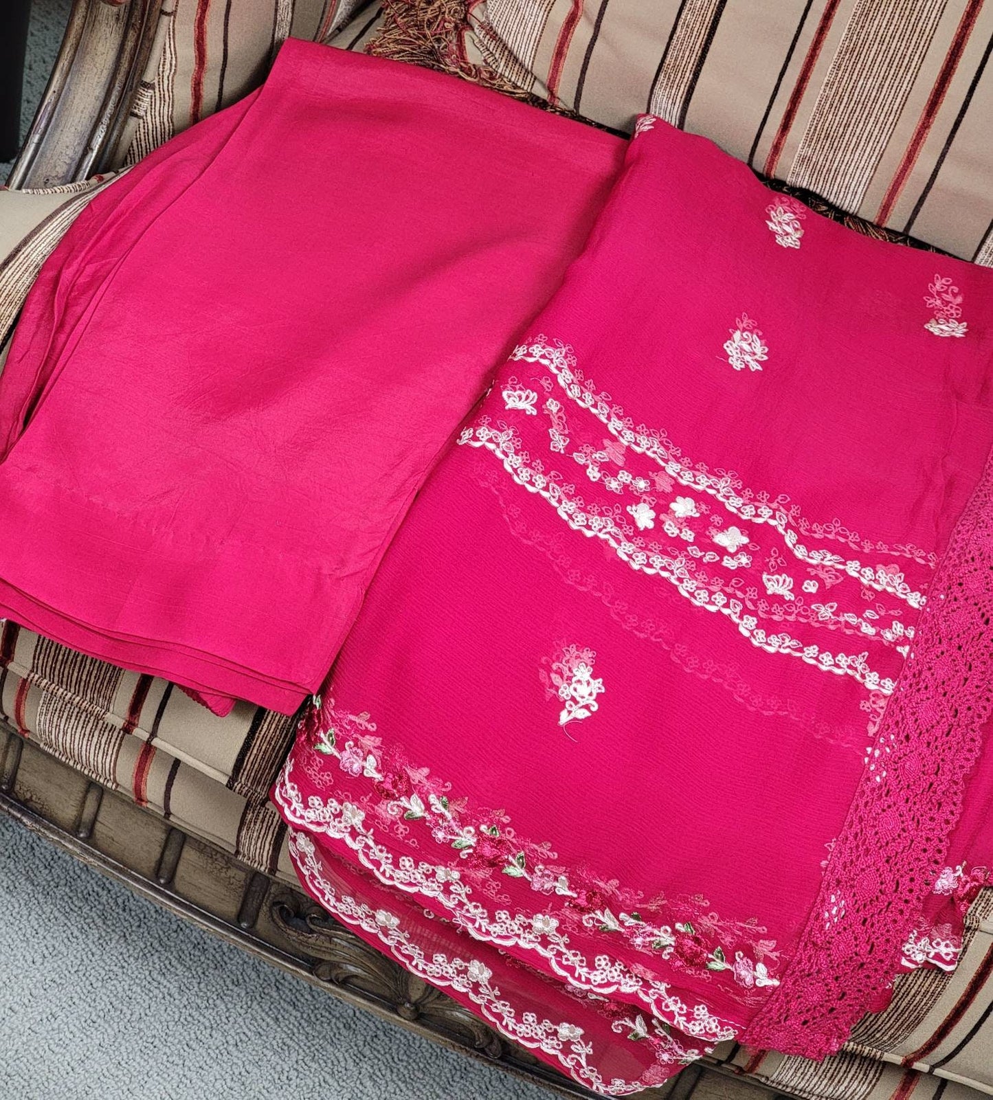 Our favorite red.  Agha noor ready to wear 3 pc.