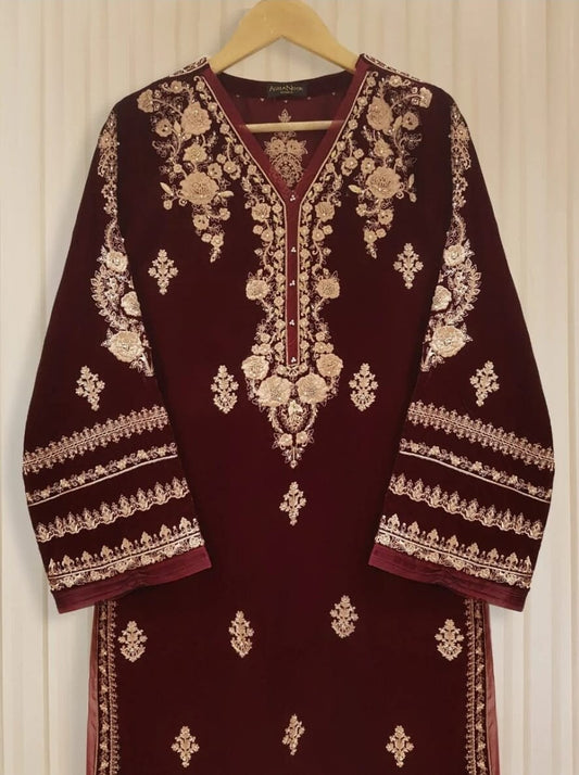 Original Agha noor 3 pc in velvet.