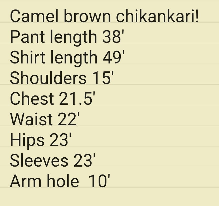 3 pc chikankari on beautiful camel color.