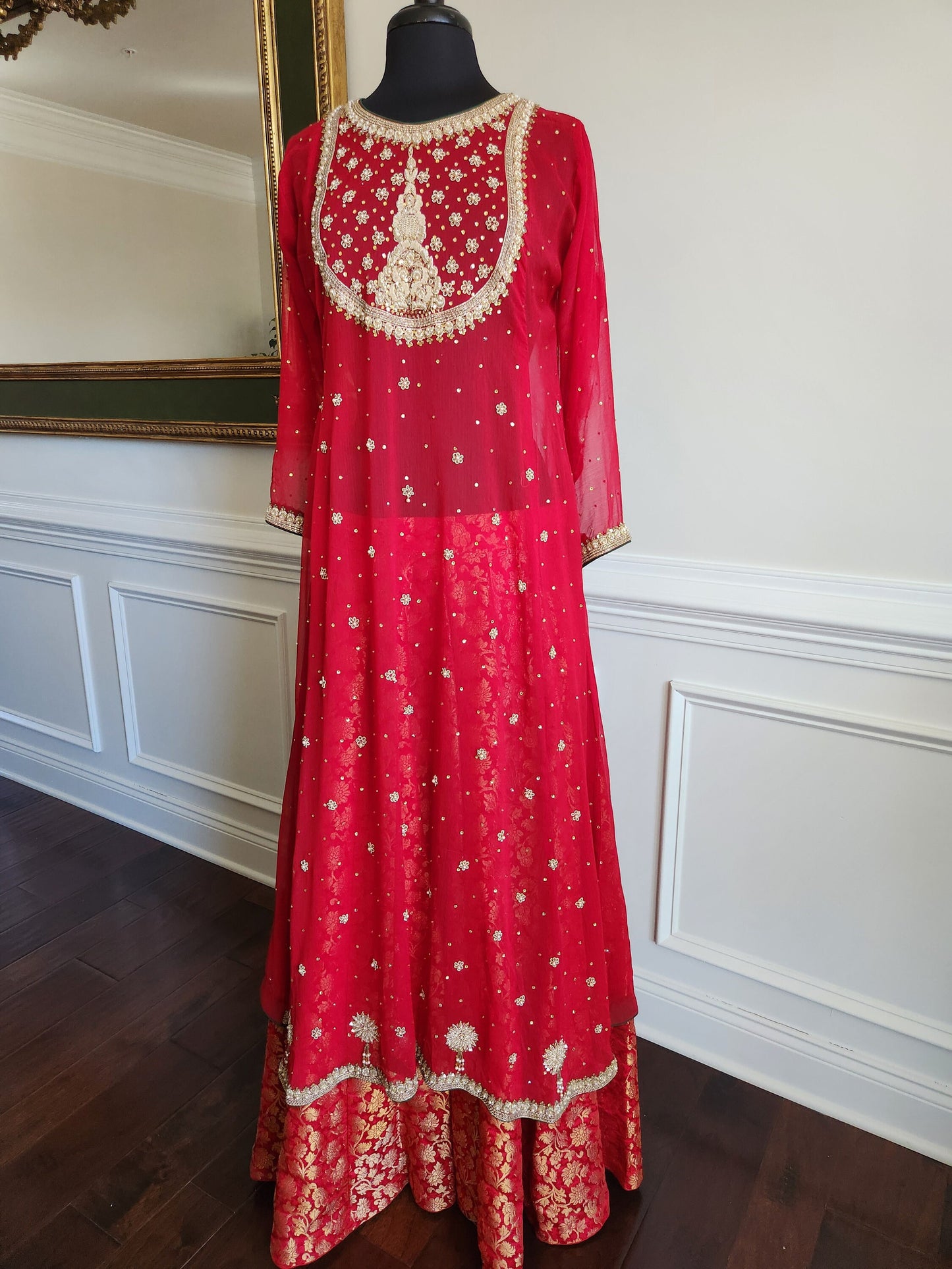 Red heavy bridal. ready to ship.