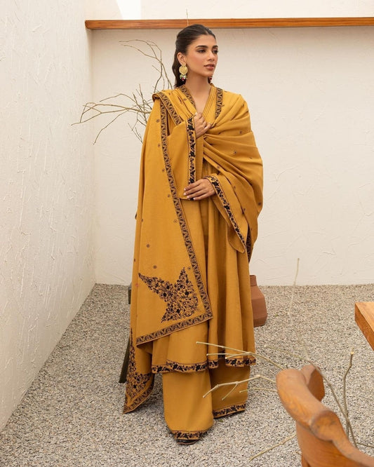 2 pc embroidered karandi suit.